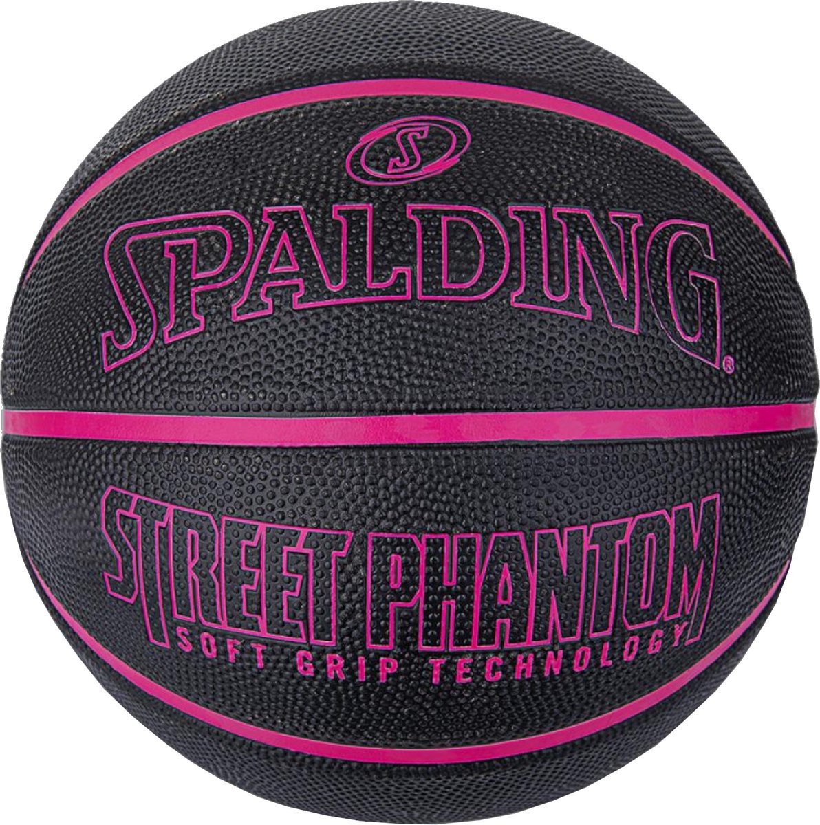 Spalding Phantom Ball 84385Z, Unisex, Zwart, basketbal, maat: 7