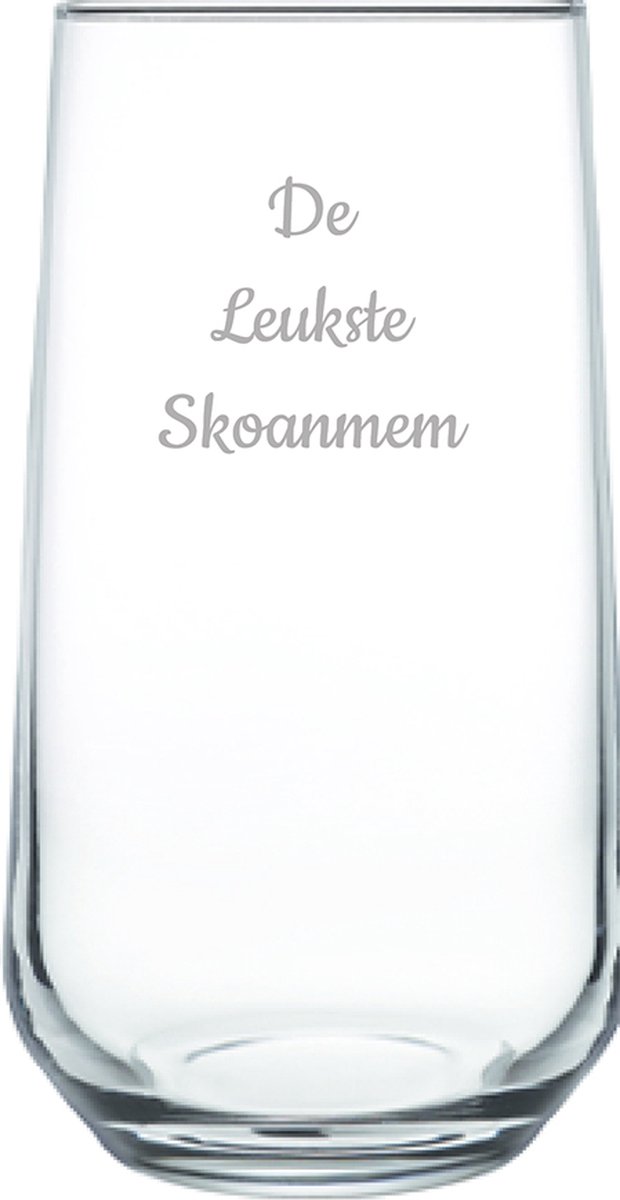 Gegraveerde Drinkglas 47cl De Leukste Skoanmem