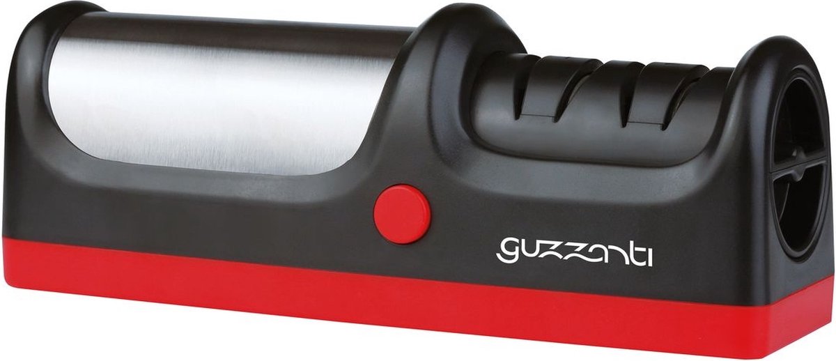 Guzzanti GZ 009 messenslijper Elektrische messenslijper Zwart, Rood, Zilver