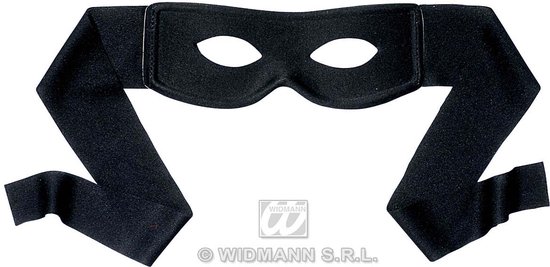 Widmann - Zorro Kostuum - Oogmasker Zwarte Ruiter - Zwart - Carnavalskleding - Verkleedkleding