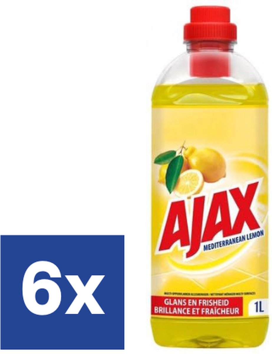 Ajax Mediterranean Limoen Allesreiniger - 6 X 1 l