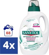 Sanytol -  Hygiënisch wasmiddel - desinfecterende was - Antibacterieel - 4 x 1,65L (68 wasbeurten)