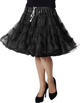Wilbers & Wilbers - Jaren 50 Kostuum - Petticoat Swing Luxe Zwart - Zwart - One Size - Carnavalskleding - Verkleedkleding