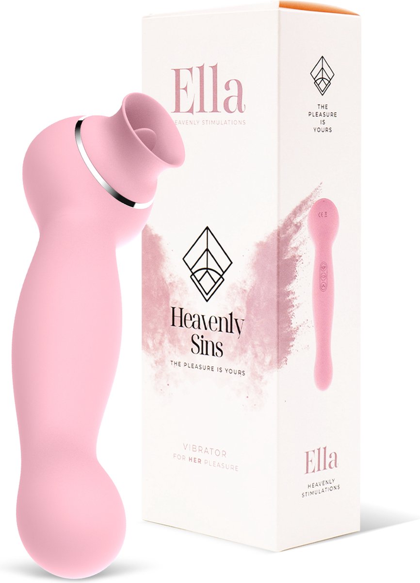 Heavenly Sins - Ella - Luxe clitoris stimulator - Luchtdruk techniek - Zuigtechniek - Clitoris en G-spot Stimulator voor Vrouwen - Roze