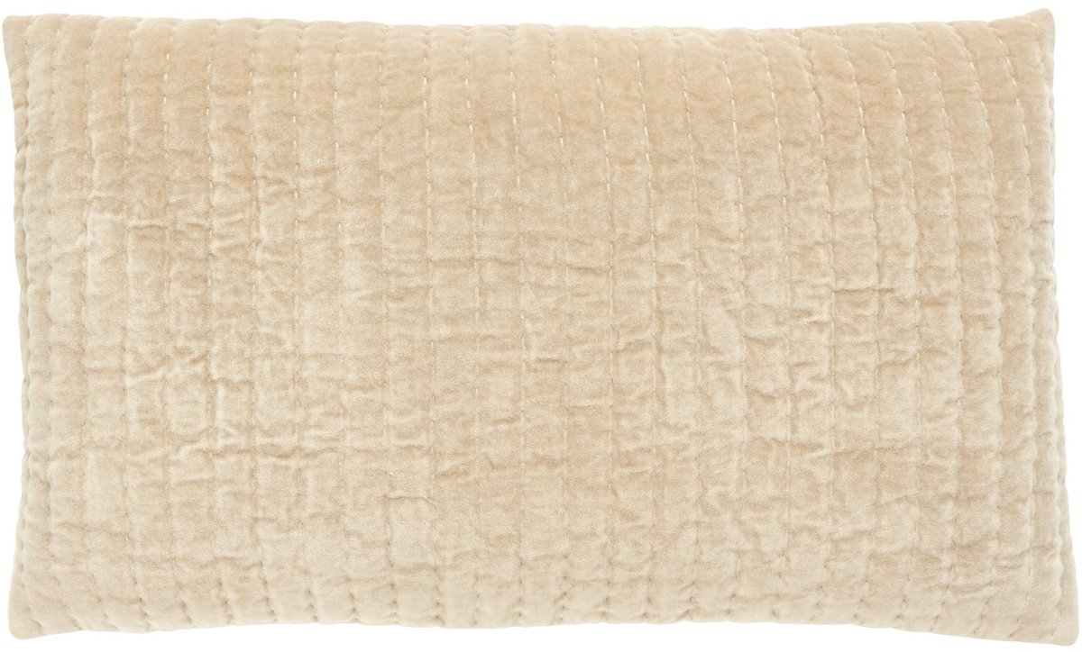 kussen Castor Zand Velvet 63 x 38, inclusief vulling