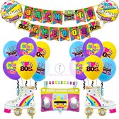 80's party disco fever - thema verjaardag decoratie - feestpakket - rollerskates