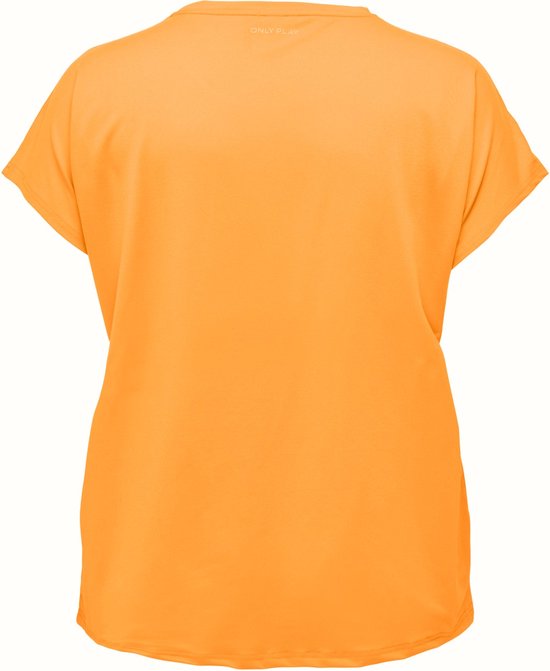 Only Play Aubree Shortsleeve Loose Tee Curvy - sportshirts - Orange - Vrouwen