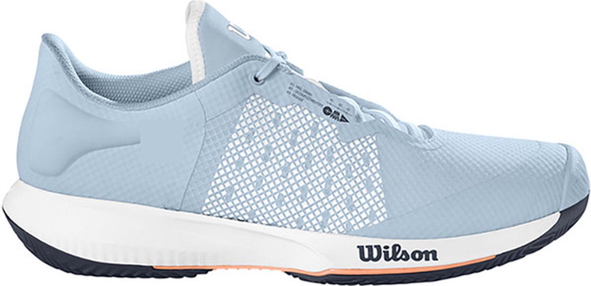 Wilson Kaos Swift Clay Dames - Sportschoenen - Tennis - Smashcourt - Light Blue/Orange - MAAT 39 1/3