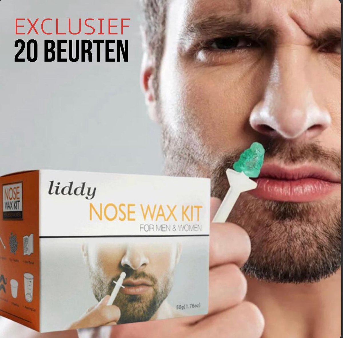 20 beurten Neus wax voor mannen en vrouwen, neus ontharing wax kit met