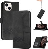 Apple iPhone 13 Bookcase | PU Lederen Telefoonhoesje | Pasjeshouder | Zwart