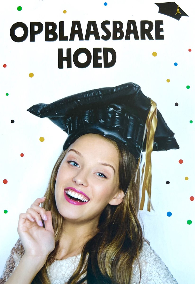 Doctoraal -Afstudeerhoed - Geslaagd Hoed - Opblaasbaar - 30 x 30 cm