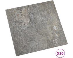 vidaXL - Vloerplanken - 20 - st - zelfklevend - 1,86 - m² - PVC - grijs