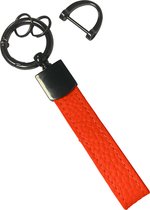 Sleutelhanger Leer Dik Sleutelhanger Met Sleutelhanger Ringen Leer - Rood