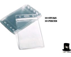 Bob Online ™ - 10 Stuks – Verticaal PVC ID Badgehouders – Waterdichte Plastic ID Badgehouders – ID-Kaarthouder – Plastic ID-Kaarthouders – Transparant ID-Badgehouder – Vertical ID Badge Holder PVC – Transparent ID Card Holder