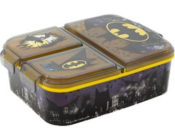 foto van Batman Broodtrommel 3 vakjes - 18x13 cm - Brooddoos -Lunchbox