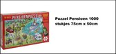 Puzzle Retraite 1000 pièces 75 cm x 50 cm - Puzzle thème anniversaire cadeau pension puzzle