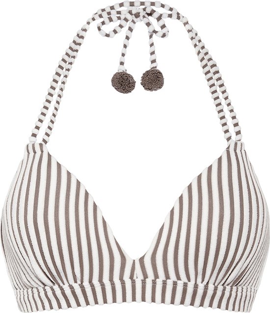 Beachlife bikinitopje Taupe Striped maat 40B