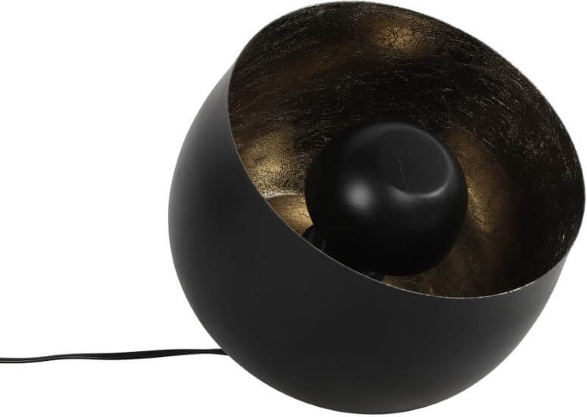 Tafellamp metaal - Zwart en goud - Tafellamp industrieel 36 cm