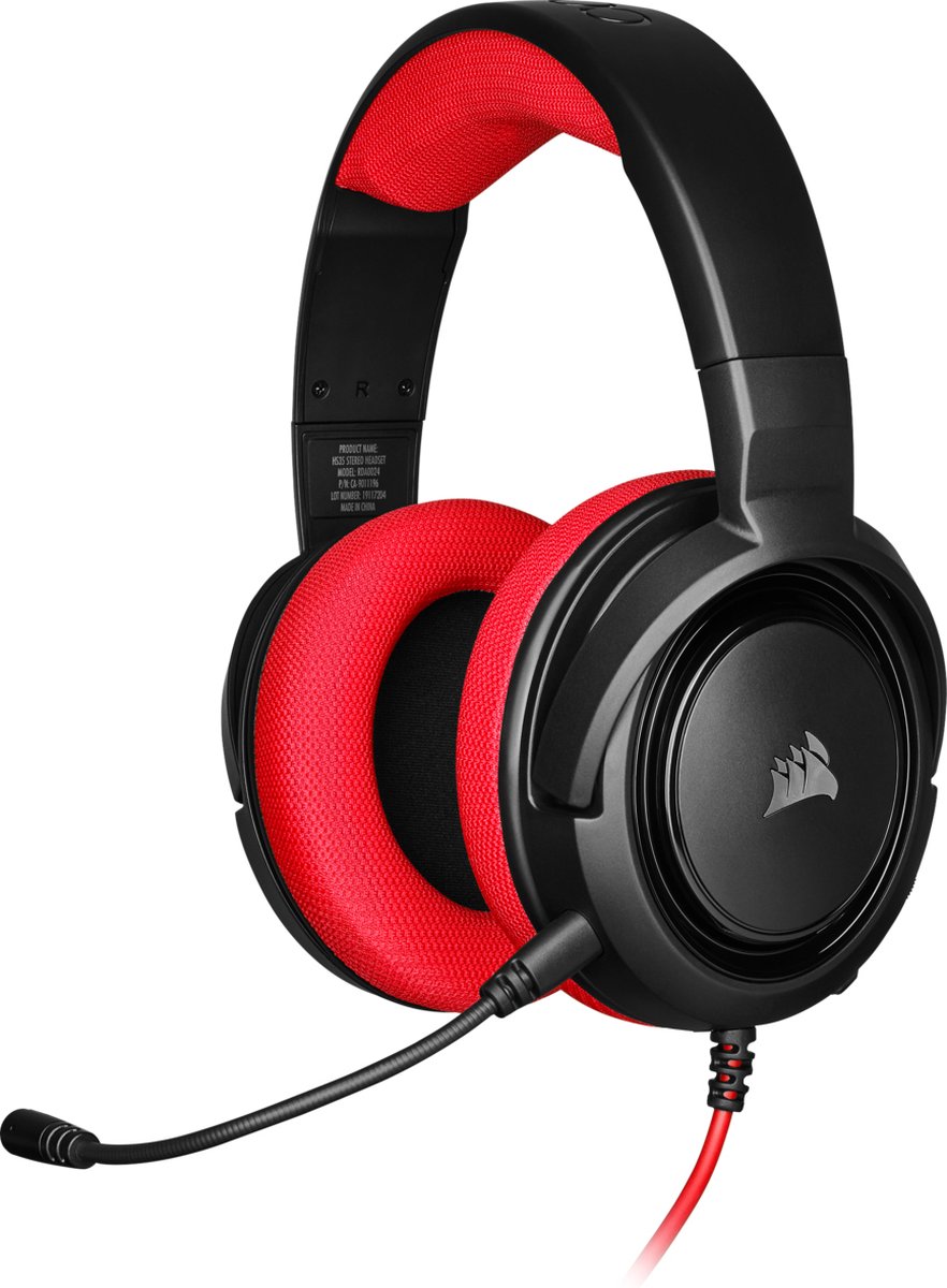Corsair HS35 Gaming Headset - Rood - PS5 & Switch & Mobiel