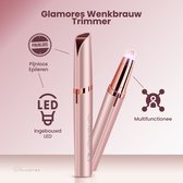 Bol.com GLAMORES Wenkbrauw trimmer - gezichtsepilator vrouw - epileerapparaat dames - ladyshave - ladyshave voor vrouwen aanbieding