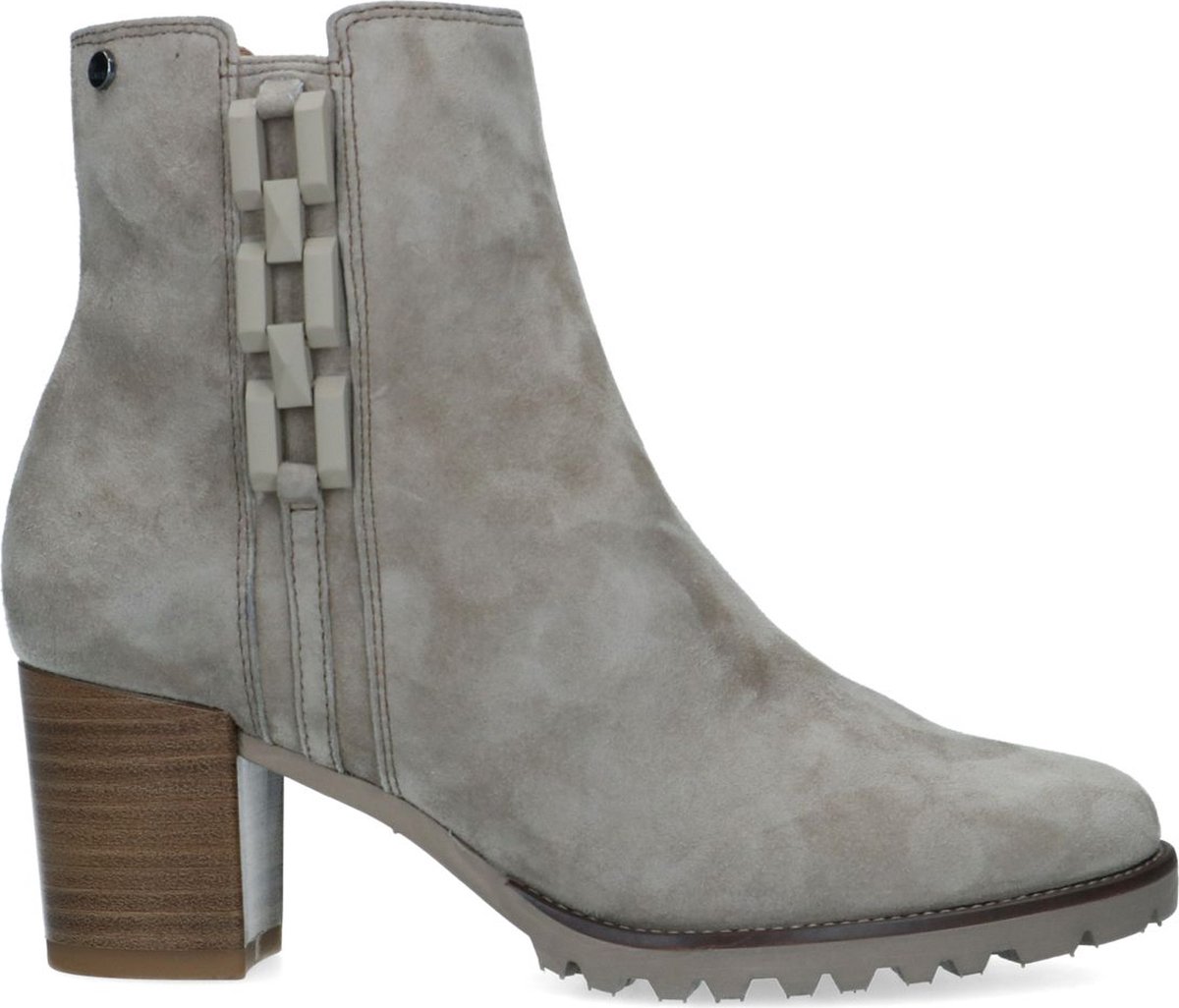 Seventyseven Lifestyle Dames Imitatieleren Enkellaarsjes Met Ritssluiting Beige 30