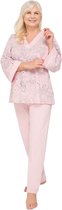 Martel Gloria katoenen damespyjama - licht roze 3XL