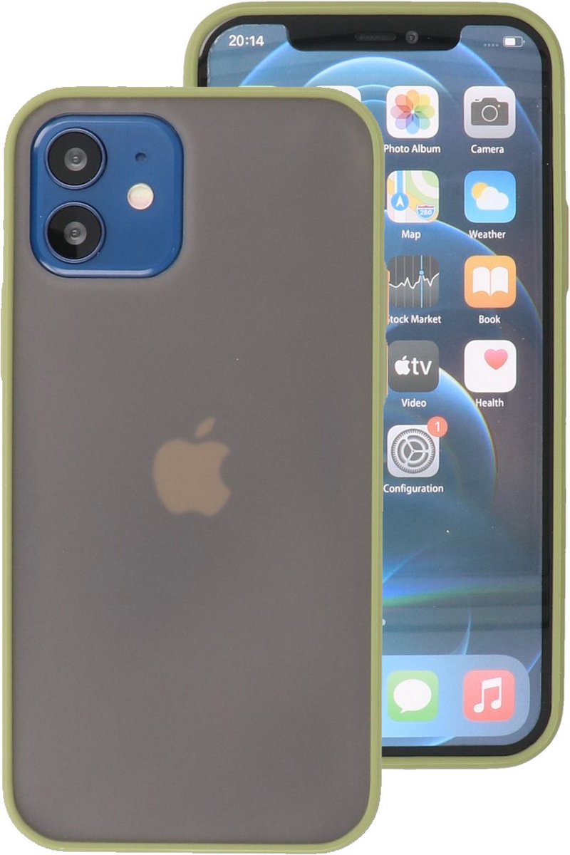 Hoesje Hard Case Color Navy Groen geschikt voor Iphone 12 Mini