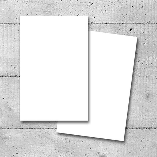 Aanmoediging Fauteuil Reageren 50x Kaartjes van karton / Blanco kleine kaartjes / Naamkaartjes | 85 x 55  mm | wit | bol.com