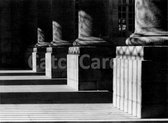 Alain Ceccaroli - Péristyle, Hotel de Ville, Bordeaux - Cartes Doubles Vintage - Zwart& Blanc - Set de 10 Cartes avec Enveloppes Eco-Coton