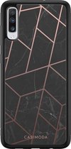 Casimoda® hoesje - Geschikt voor Samsung Galaxy A70 - Marble / Marmer patroon - Zwart TPU Backcover - Marmer - Grijs