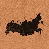 Prikbord Rusland kurk | 60x40 cm staand | Fotofabriek Rusland kaart