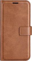 Casecentive - Etui portefeuille en cuir avec fermeture - iPhone 14 - marron
