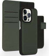 Accezz Hoesje Met Pasjeshouder Geschikt voor iPhone 14 Pro - Accezz Premium Leather 2 in 1 Wallet Bookcase - Groen