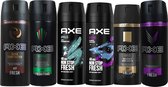 Axe Déodorant Spray 6 Pièces - Value Pack Deo - Dark Temptation - Africa - Apollo - Marine - Gold - Excite