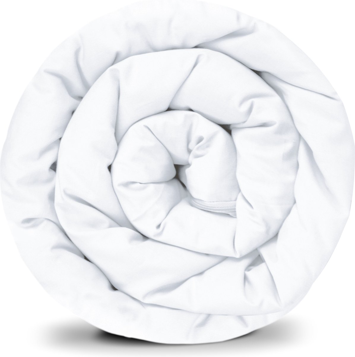 BALANCE Basic verzwaarde dekenhoes in wit katoen ritssysteem zomerhoes voor volwassenen/tieners voor betere slaap afmeting: 150x220 cm