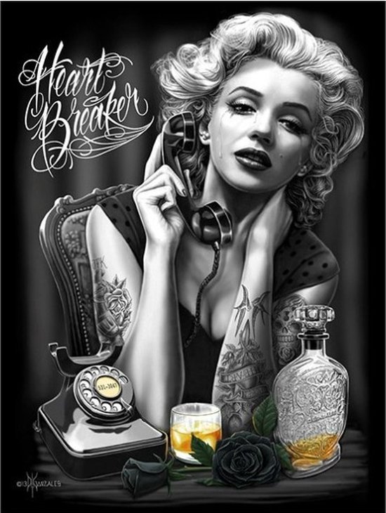 Wandbord - Heart Breaker Marilyn Monroe