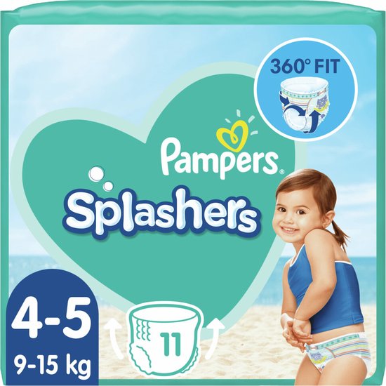 Pampers Splashers Wegwerpbare Zwemluiers - Maat 4-5 (9-15 kg) - 33 stuks - Voordeelverpakking - Pampers