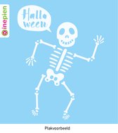 Inepien | herbruikbare raamsticker | Halloween | skelet | wit