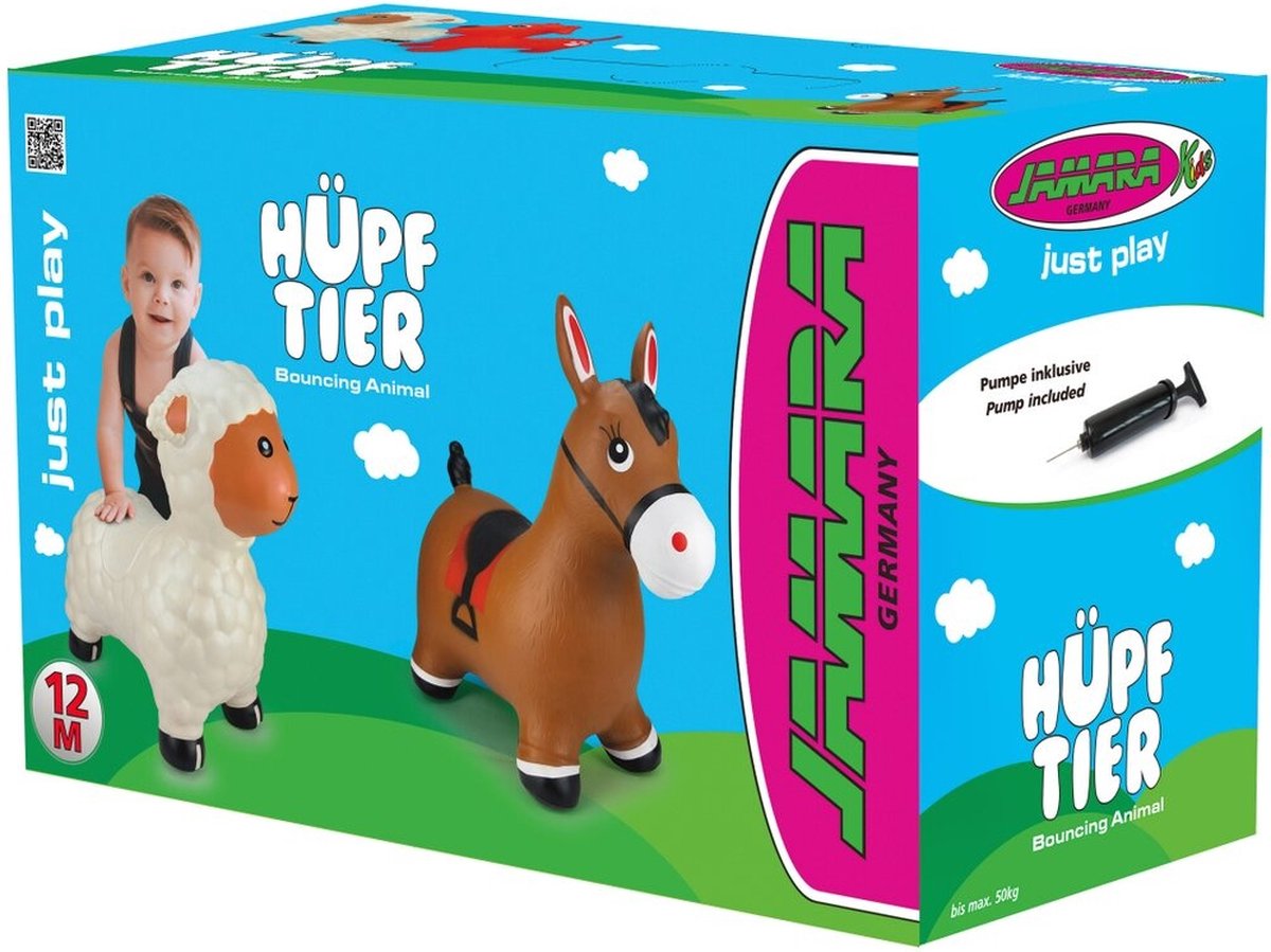 Jamara Skippybal - 460590 Skippydier Schaap Wit Junior met Pomp — afbeelding 6