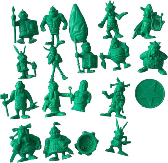 Romeinen en Galliërs - 19'mini figuurtjes +/- 4 cm verzamelset -  taarttopppers Groen | bol.com