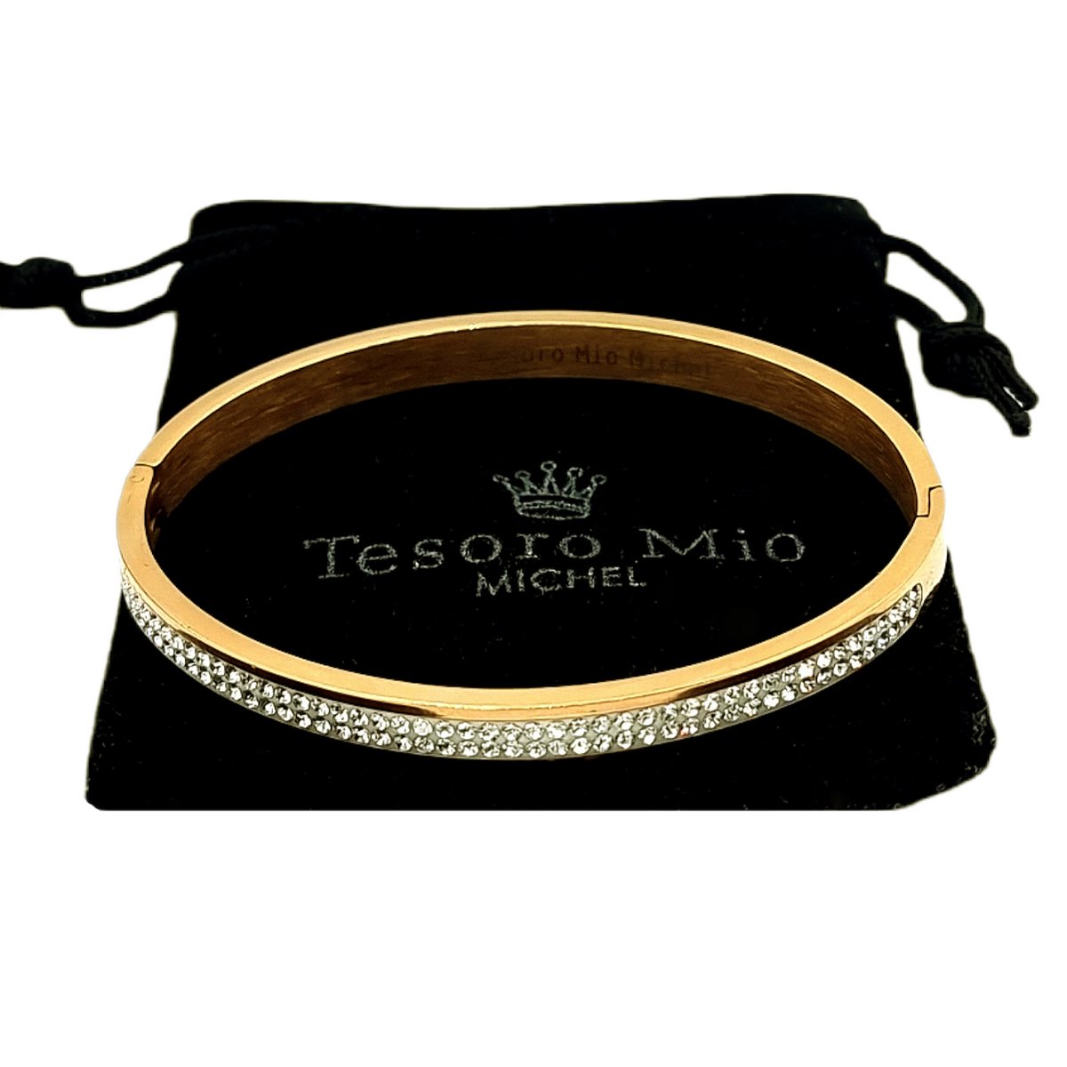 Tesoro Mio Michel – Bangle Armband – Staal Met PVD Coating - Kleur Roségoud