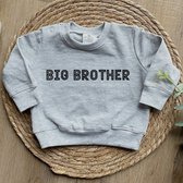 Sweater voor kind - Big Brother - Grijs - Maat 98 - Geboorte - Baby - Aankondiging - Familieuitbreiding - Cadeau - Ik word grote broer