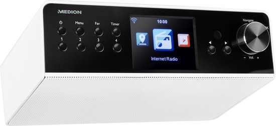 Medion Internet Radio (P85063) - Internetradio met DAB+ en FM Radio - Wekkerradio - Spotify Connect - Wit