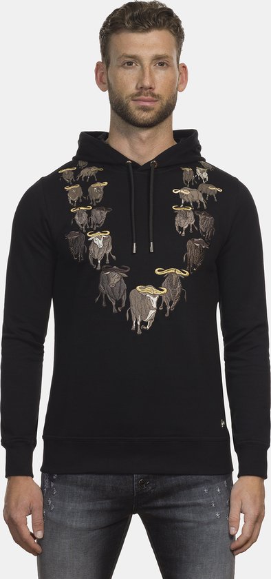 Buffalos Running Berry Hooded Blanket