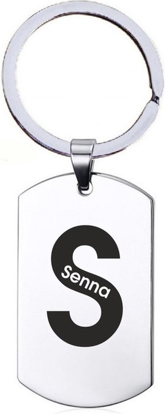 Naamkado - Senna - RVS Sleutelhanger