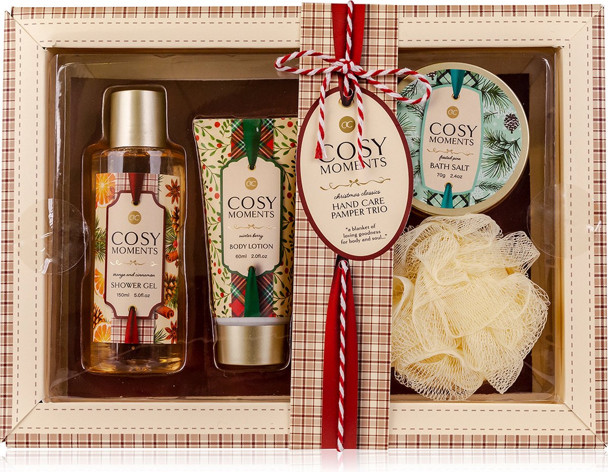 Goedkoopste Kerstcadeau voor Vrouwen - Cosy Moments Wellness Verwenpakket - Geschenkset vrouwen, vriendin, moeder, oma, zus, mama, collega - Cadeaupakket