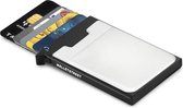 Walletstreet Uitschuifbare Pasjeshouder CB Plus Zebra - Walletstreet Aluminium Creditcardhouder Card Protector Anti-Skim/ RFID Card Protector 7 Pasjes – Zwart/Black