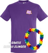 T-shirt Happy Together Regenboog klein | Love for all | Gay pride | Regenboog LHBTI | Paars | maat XS