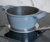 Plaque de cuisson à induction - Adaptateur à induction Ø 23 cm - Acier inoxydable - Argent