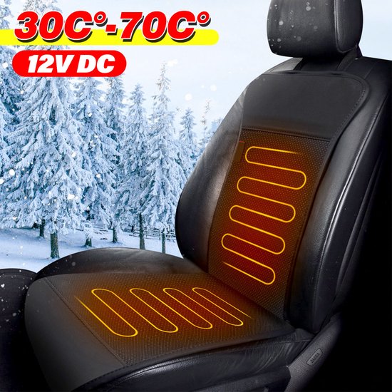 Coussin chauffant pour siège de voiture - 12V - 30℃-70℃ - 68x50cm